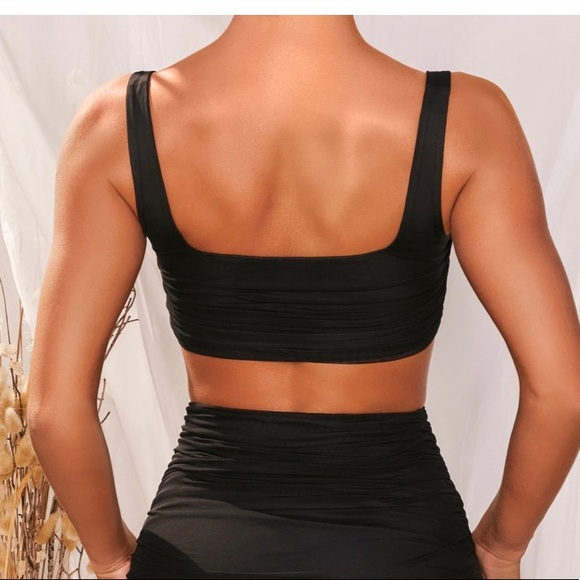 Oh Polly Ruched Tie Front Top - Picture 3 of 3